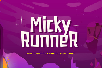 Micky Runner - Funny Horror Kids Game Display Font