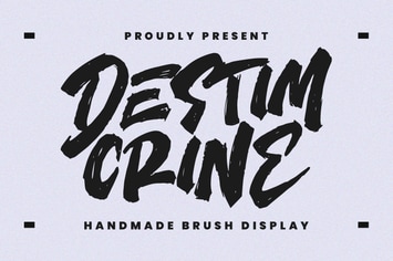 Destim Crine Handmade Brush Font