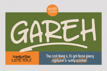 Gareh - Handwritten Marker Note Font