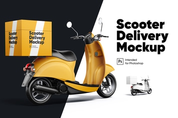 Scooter Delivery 02 Mockup