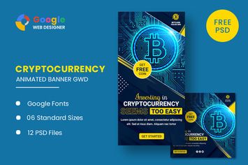 Cryptocurrency Bitcoin Animated Banner GWD