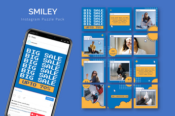 Smiley - Instagram Puzzle Template