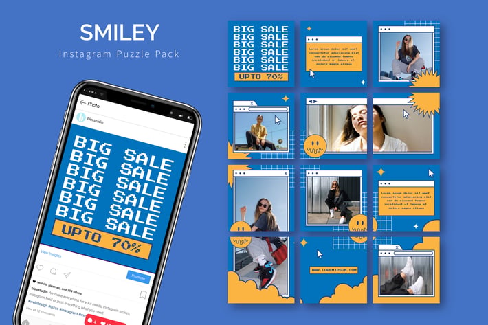 Smiley - Instagram Puzzle Template