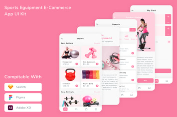 Sports Eguipment E-Commerce App UI Kit
