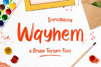 Wayhem – Textured Brush Font