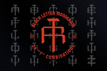 T Black Letter Monogram Logo Vol.3
