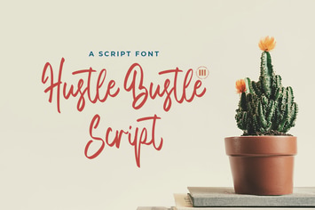 Hustle Bustle Script - A Casual Script Font