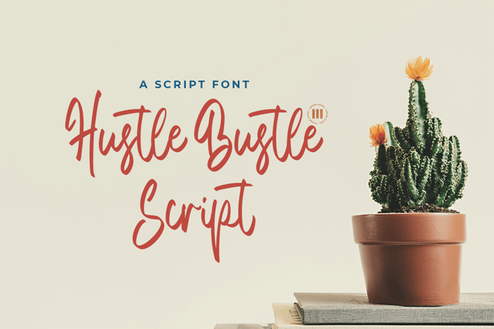 Hustle Bustle Script - A Casual Script Font