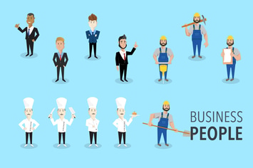 Businessman & Worker