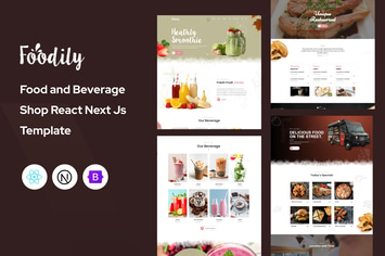 Foodily - Food & Beverage Shop React Next Js