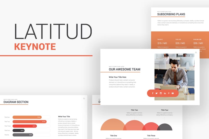 Latitud Business Pitch Deck Keynote Template