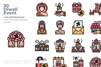 30 Diwali Icons