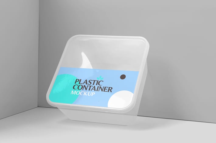 Square Plastic Container Mockups