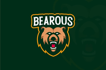 Angry Bear Mascot Logo