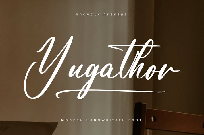 Yugathor Modern Handwritten Font