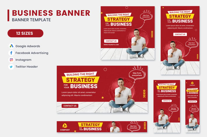 Company Growth Strategy Banner Template