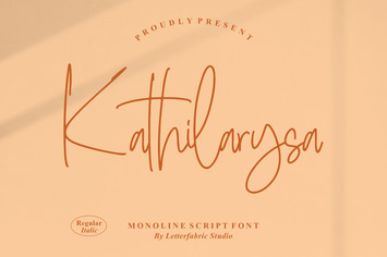 Kathilarysa Monoline Script Font