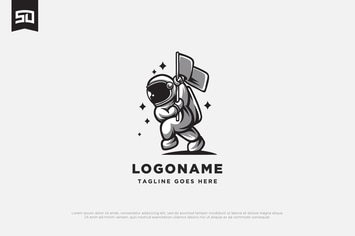 Astronaut Logo Character Design