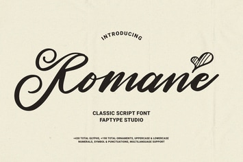 Romane | Classic Handwritten Script Wedding Font