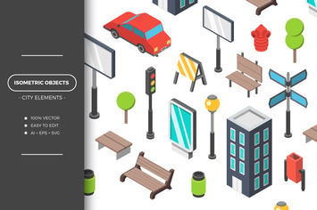Isometric City Objects