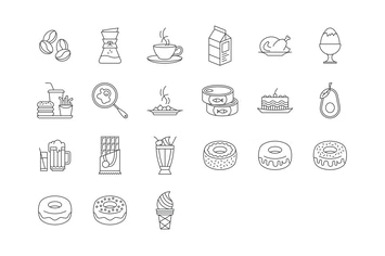 21 Food and Drinks Icons