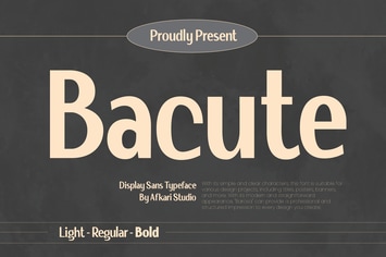 Bacute Display Sans Typeface