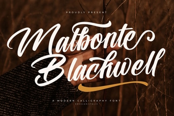 Malbonte Blackwell Modern Calligraphy Font