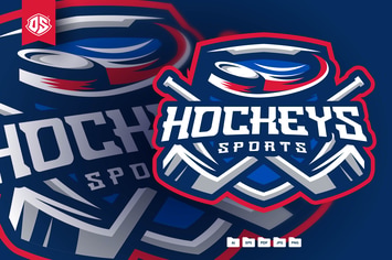 Hockey Mascot Logo Template