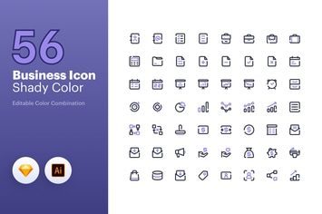 Business Icon - Line Color 