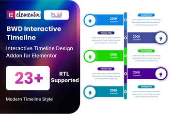 Timeline addon for elementor