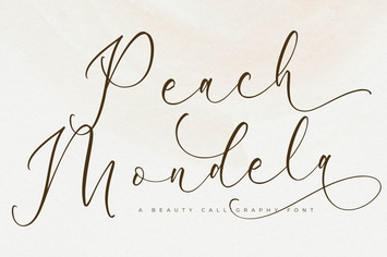 Peach Mondela Modern Calligraphy Font