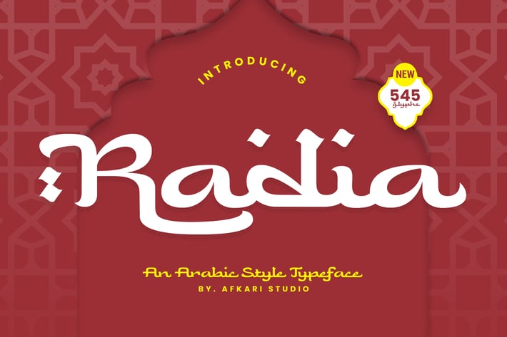 Radia - An Arabic Style Typeface