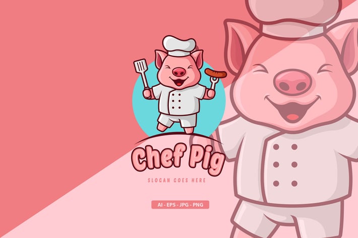 Pig - Mascot Logo