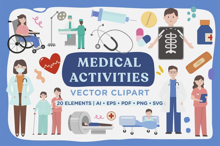 Medical Activity Vector Clipart Pack