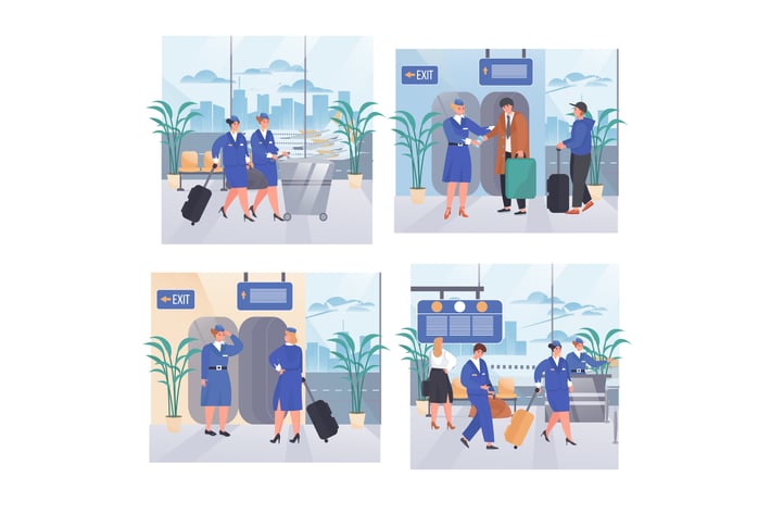 Airport Concept Scenes Set