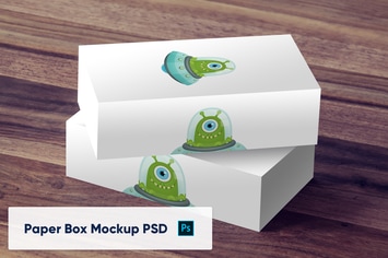 Paper Box PSD Mockup - Vol. 6