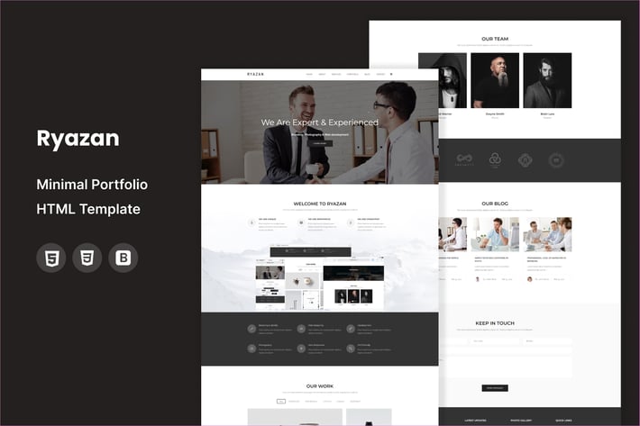 Ryazan - Minimal Portfolio HTML Template 