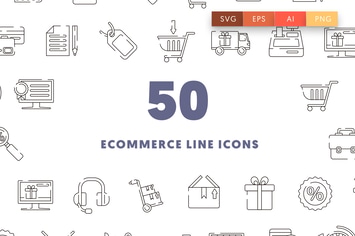 Ecommerce Lines Icons