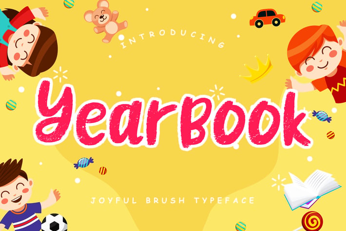 Yearbook Brush Advertisement Font