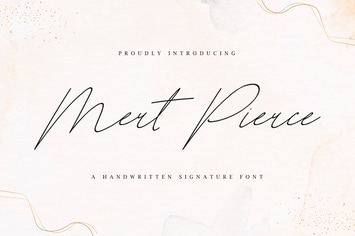 Mert Pierce - A Handwritten Signature Font
