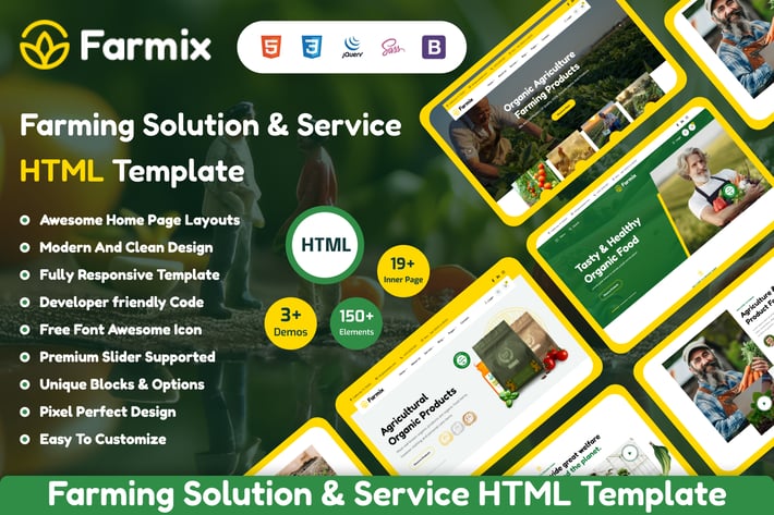 Farmix - Organic Farm & Agriculture HTML Template