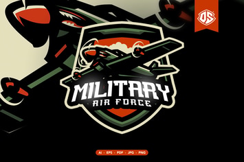 Military Air Force Mascot Logo