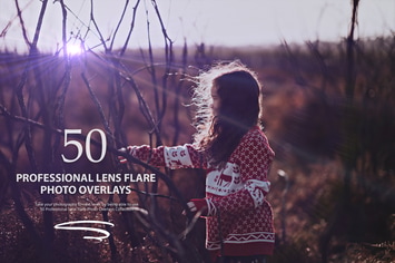 50 Professional Lens Flare Photo Overlays - Vol 1