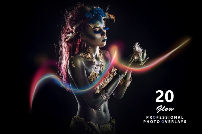 20 Glow Photo Overlays