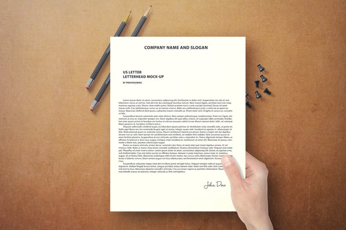 US Letter Letterhead Mock-Up