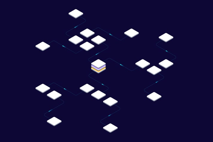 Blockchain Platform Isometric Illustration
