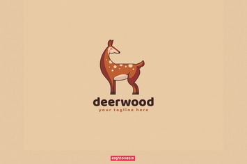 Hand-Drawn Deer Logo Template