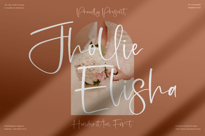 Jhollie Elisha Modern Handwritten Font