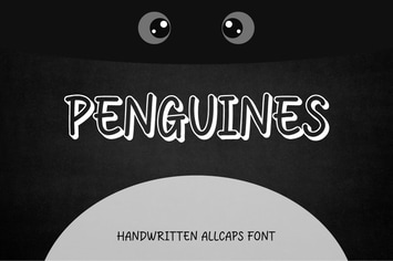 Penguines - Handwritten Allcaps Font