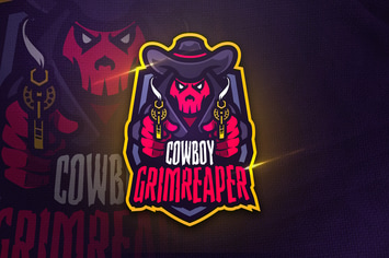 Cowboy Grimreaper - Mascot & Sports Logo